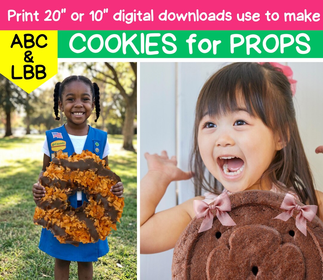 Scout Cookie Booth Props & Traffic Signs, Oversized Cookies 20 ...