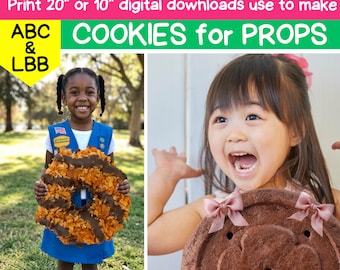 Scout Cookie Booth Props & Traffic Signs, Oversized Cookies 20" (Digital Download)