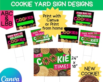Scout Cookie Lawn Signs: LBB & ABC Cookies, 24" x 18"