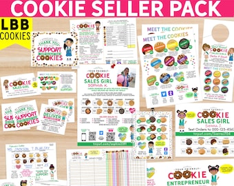 Girl Scout Cookie Seller MEGA Pack, Digital Download, LBB Cookies (for One Family ONLY) 2 Downloads, Unlimited Personal Printing