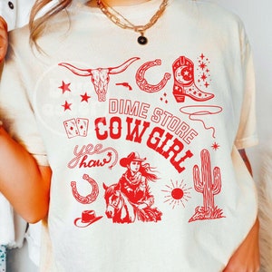 Dime Store Cowgirl T-Shirt, Dime Store Cowgirl Comfort Colors Tee, Western Tee, Bachelorette Shirt