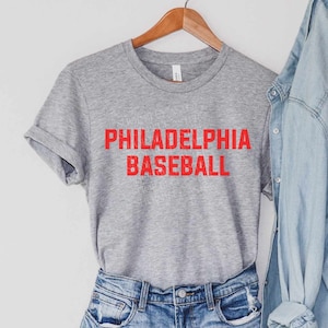 Philadelphia Baseball Shirt, Minimalist Philadelphia Sports T-Shirt, Simple Phillies tShirt
