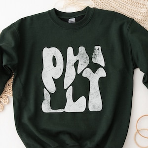 Philly Retro Vintage Style Sweatshirt, Philadelphia Sports Crewneck Sweater, Unisex Sweatshirt DISTRESSED