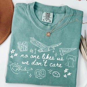 No One Likes Us We Don&#39;t Care Philly Sweatshirt, Funny Philadelphia Sweatshirt, Philadelphia Doodles, Philly Lover Gift