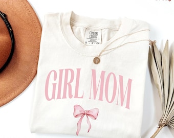 Comfort Colors® Mädchen Mama T-Shirt, Kokette Mädchen Mama Rosa Shirt, Geschenke für Muttertag, neue Mama Shirt, Mädchen Mama T-Shirt