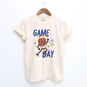 Camiseta de futebol Game Day Comfort Colors®, camiseta de futebol engraçada, camisa de futebol fofa, camisa de fã de esportes, camisa de amante de futebol, mãe de jogador de futebol