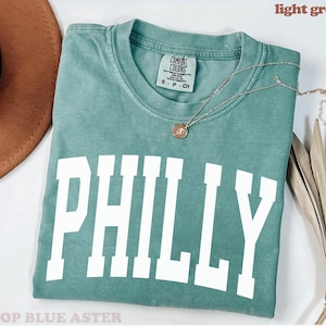 Comfort Colors® Simple Philly Varsity Letter Unisex T-Shirt, Philadelphia Varsity T-Shirt, Gift for Philly People, Retro Philly Graphic Tee