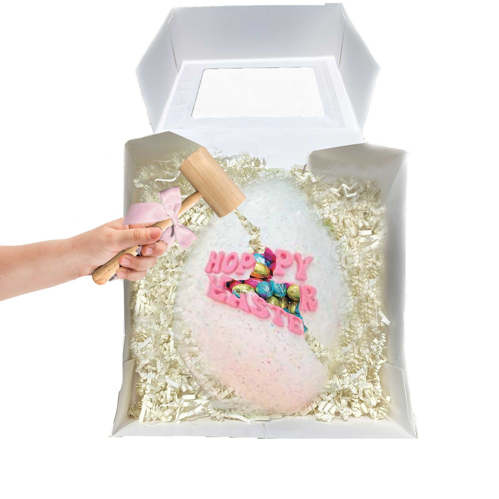 Easter Breakable Chocolate Egg / Bunny Heart / Smash Heart / Etsy