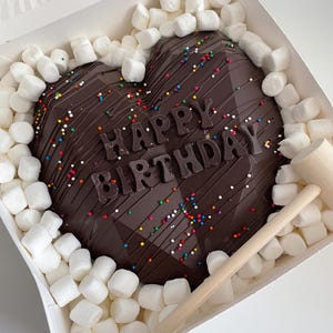 Dairy Free Breakable Chocolate Heart / Smash Cake Gift / Pinata Gift with Hammer / Birthday Gift / Candy / Gift For Mom Dad Sister Husband