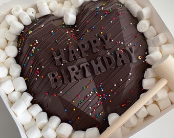 Dairy Free Breakable Chocolate Heart / Smash Cake Gift / Pinata Gift with Hammer / Birthday Gift / Candy / Gift For Mom Dad Sister Husband