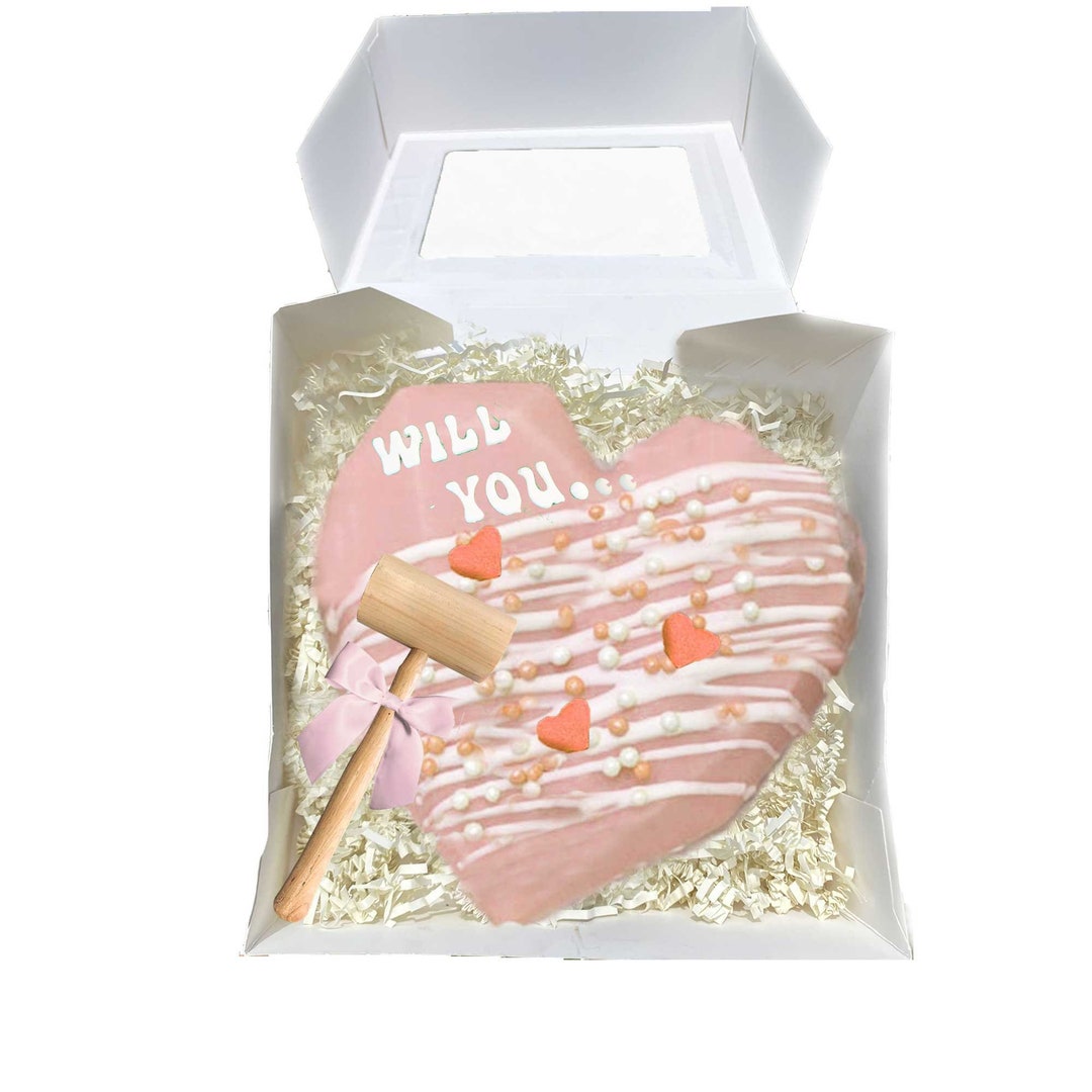 Heart Shaped Box Clear Heart Candy Box Bridesmaid Proposal - Temu