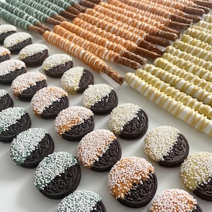 Chocolate Covered Oreos / Pretzels and Rice Krispies / Baby Shower/ Birthday / Graduation Party Pack / Cake Pops / Chocolate half Dip