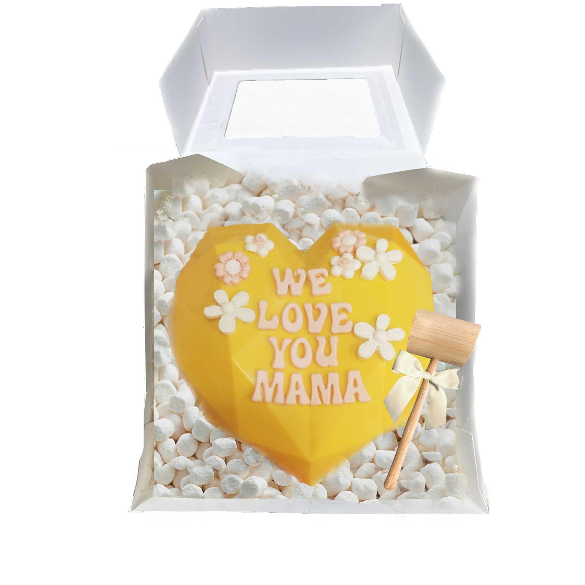 breakable chocolate heart for mother's day