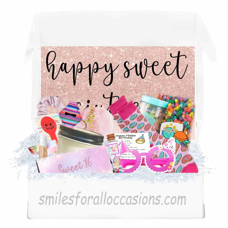 Sweet 16 Birthday Gift Box / Sweet Sixteen Care Package / Etsy