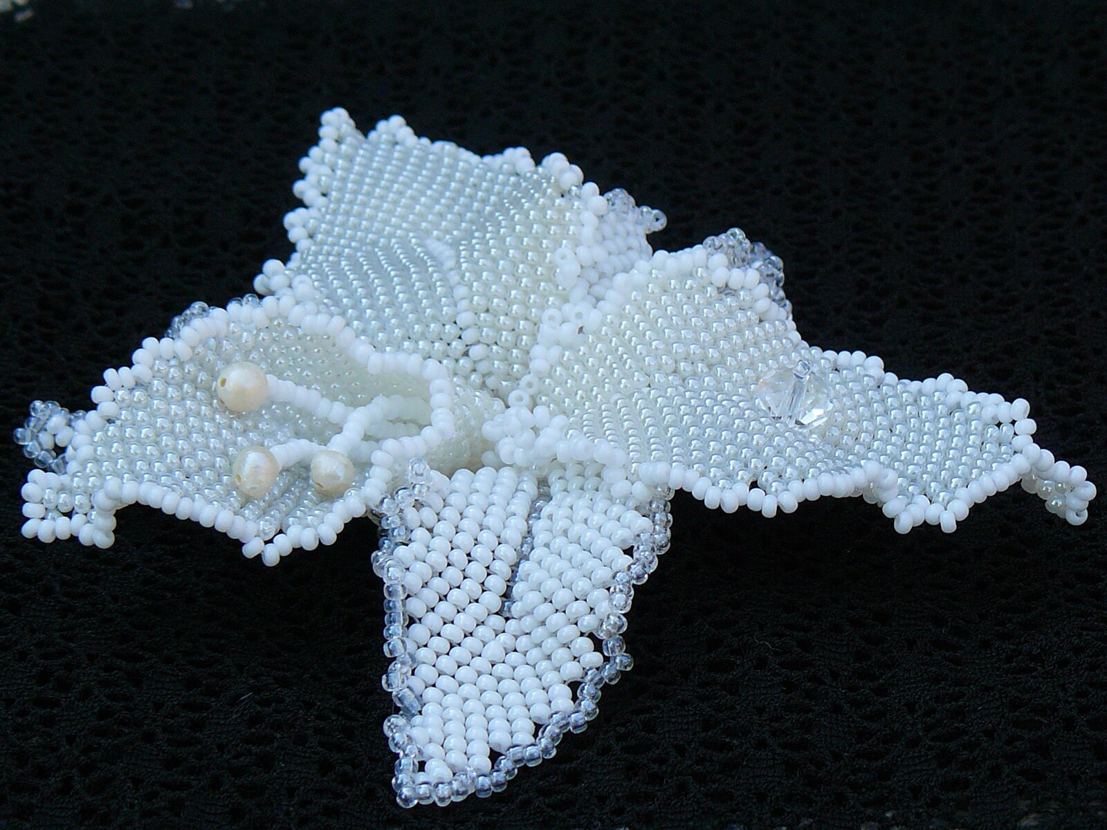 Mayelia Fermaglio Per Capelli Da Sposa Con Fiore E Cristalli Argentati - Foto 6