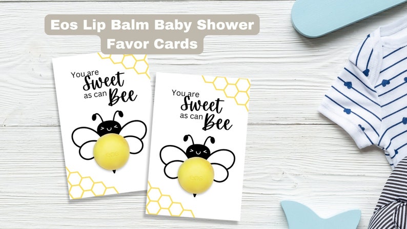 EOS Baby Shower Favor Tags Instant Download Printable EOS Lip - Etsy