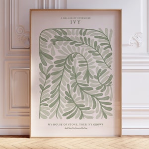 Ivy | Evermore | Coastal Collection | Vintage Art Print | Aesthetic Art Print | Taylor Digital Print