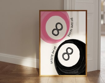8-Ball Watercolor Art Print: Taylor Lyrics (Digital Download)