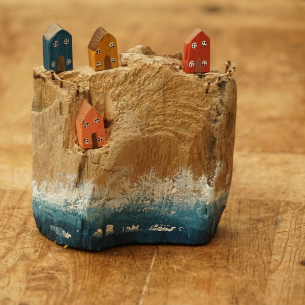 Driftwood Cottages - Driftwood Houses - Driftwood Scene -  Driftwood Art