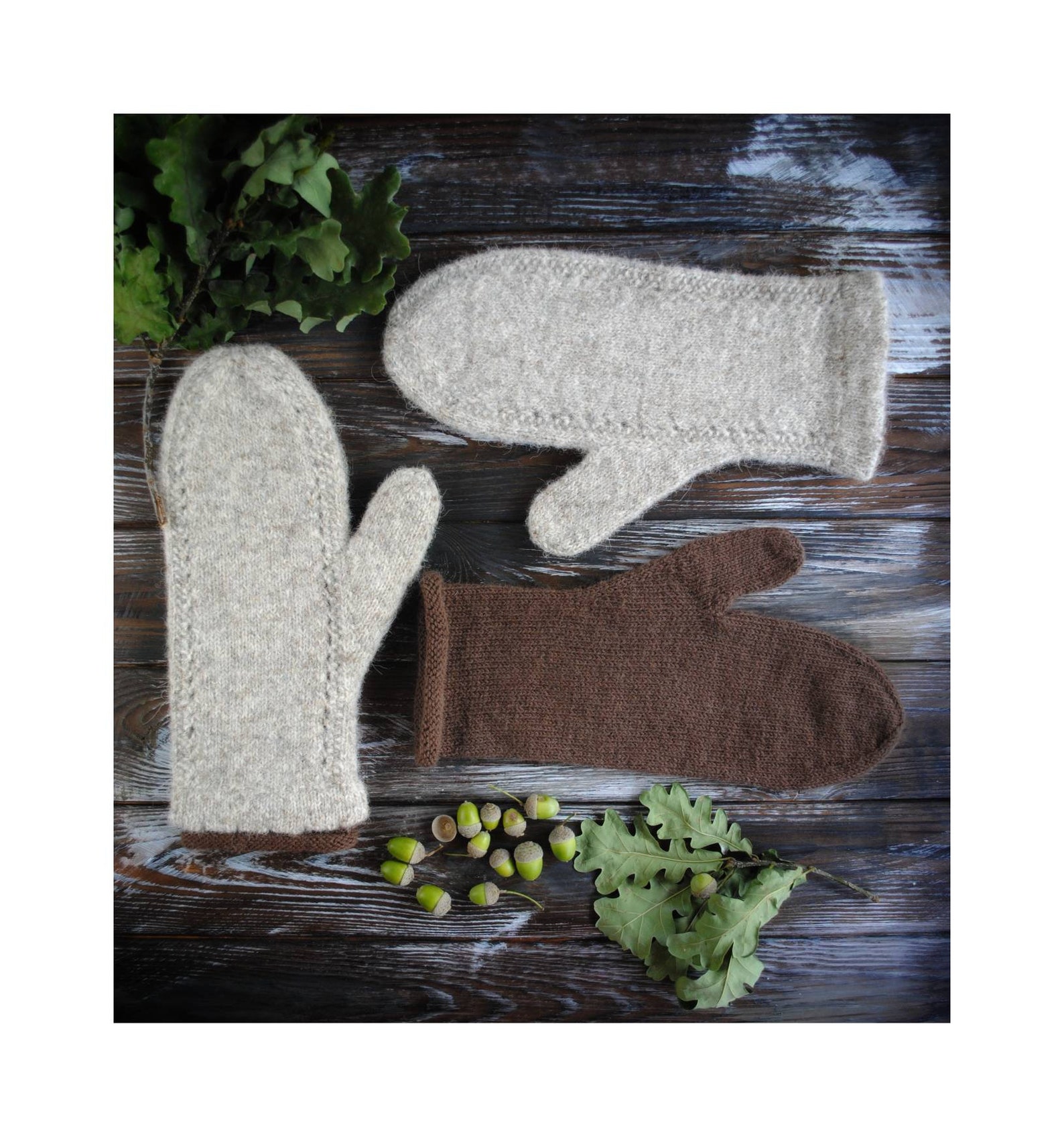 Knitted Mittens for Woman Double Knitted Mittens Knit Cozy Etsy