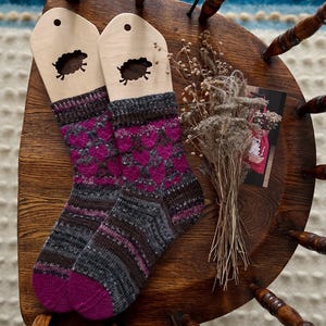 Knitted Socks Hand Knit Socks Warm Socks ladies socks warm boots hearts socks Handknit Socks Hadmade Socks Warm Feet Woolen Socks