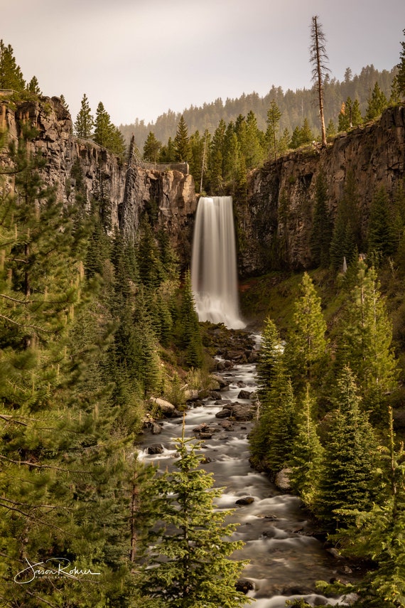 Tumalo Falls Bend Oregon Sunrise Springtime