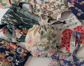 Kimono Bag Charm, Silk Charm, Key Pouch, Mini Bag, Airpods Case, Kinchaku