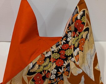 Kimono Obi Purse, Azuma Bag, Origami Bag, Japanese Purse, Handbag, Shoulder Purse, Shopping Bag, Luxurious, Elegant gift for her, Silk Bag,