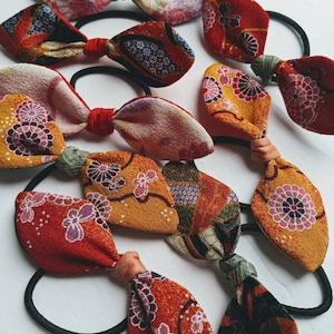 Kimono Nœud Papillon Cheveux Cravate, Top Knot Nœud Nœud Cheveux Noe, Bun Ponytail Holder, Elastic Hair Girls Women Accessoire
