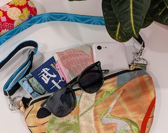 Kimono Silk Bag, Obi Bag, Fanny Pack, Banana Bag, Hip Bag, Waist Bag, Crossbody Bag, Shoulder Bag