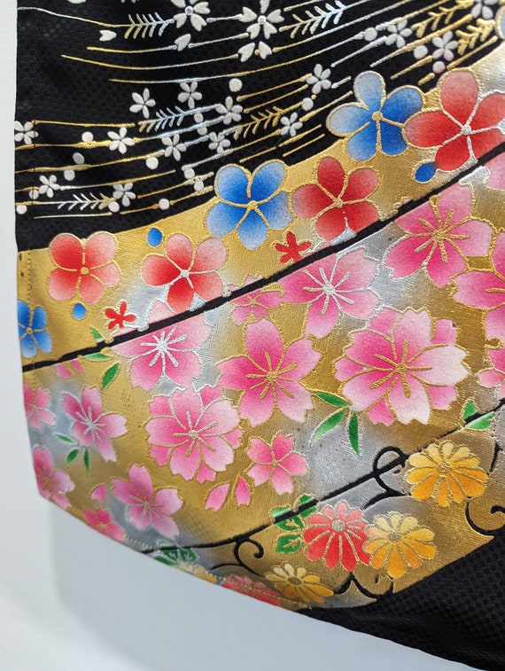 Odot Noren Rideau de Porte Japonais Long Coton et Lin, Rideau Demi-Porte Imprimé Élégant Style Chinois, Rideau de Séparation de Cuisine de Restaurant, Tapisserie Décoration (85x150cm,Jasmin