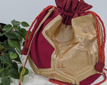 Kimono Drawstring  Purse, Obi Bag, Handbag, Shoulder Purse, Crossbody bag, Silk Bag
