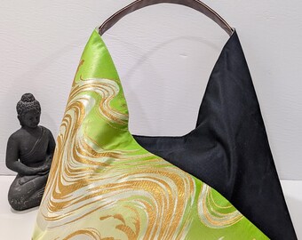 Kimono Obi Purse, Azuma Bag, Origami Bag, Japanese Purse, Handbag, Shoulder Purse, Shopping Bag, Luxurious, Elegant gift for her, Silk Bag,