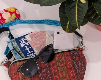 Kimono Silk Bag, Obi Bag, Fanny Pack, Banana Bag, Hip Bag, Waist Bag, Crossbody Bag, Shoulder Bag