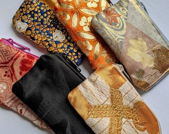 Zipper bag, Coin purse, Card pouch, Purse organizer, Accessory Purse, Japanese Fabric Purse, Make Up Purse