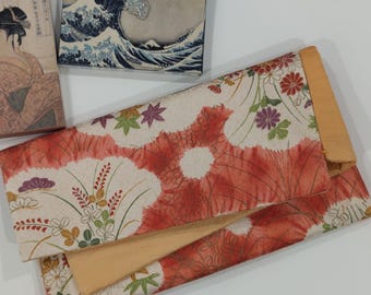 Suou Bukuro, Tea ceremony Bag, Kimono Pouch, Second Bag, Organizer, Silk Purse, Essential Pouch, Japanese Purse, Luxurious