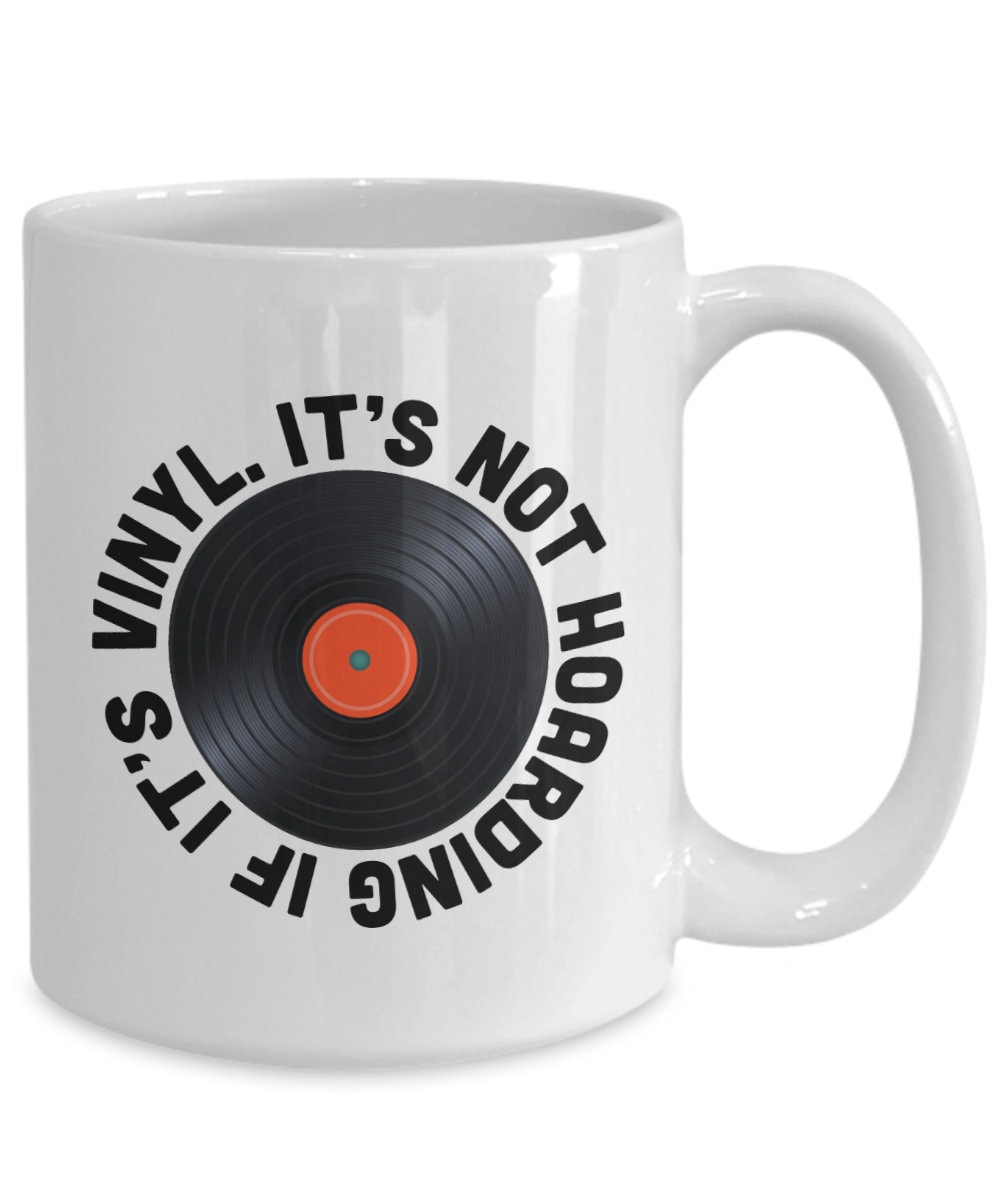 Record Collector Vinyl Junkie LP Album Coffee Mug 11oz 