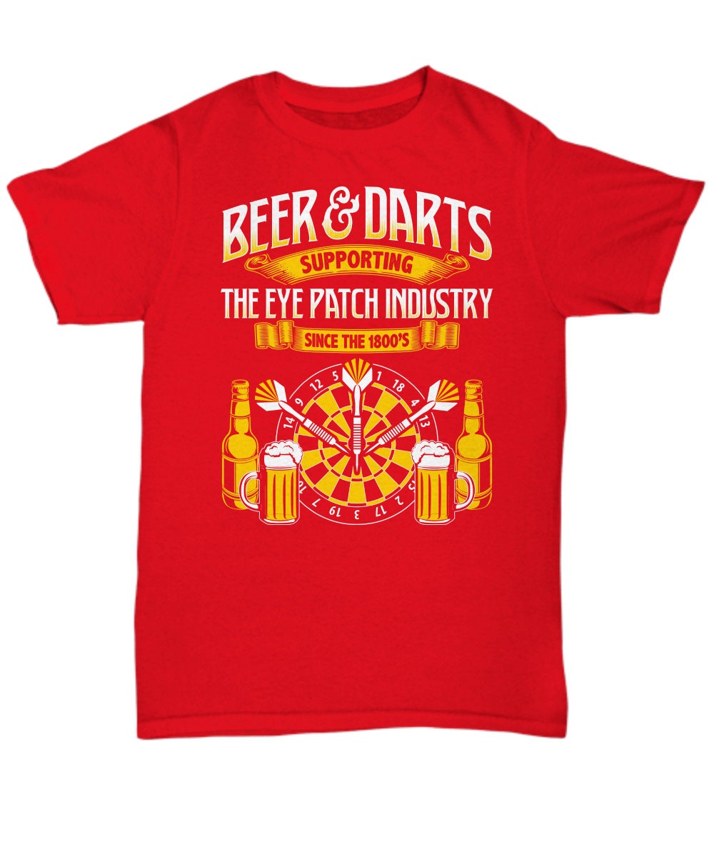 Profetie getuigenis vervaldatum Darts Darts Shirt Beer & Darts Supporting the Eye Patch - Etsy