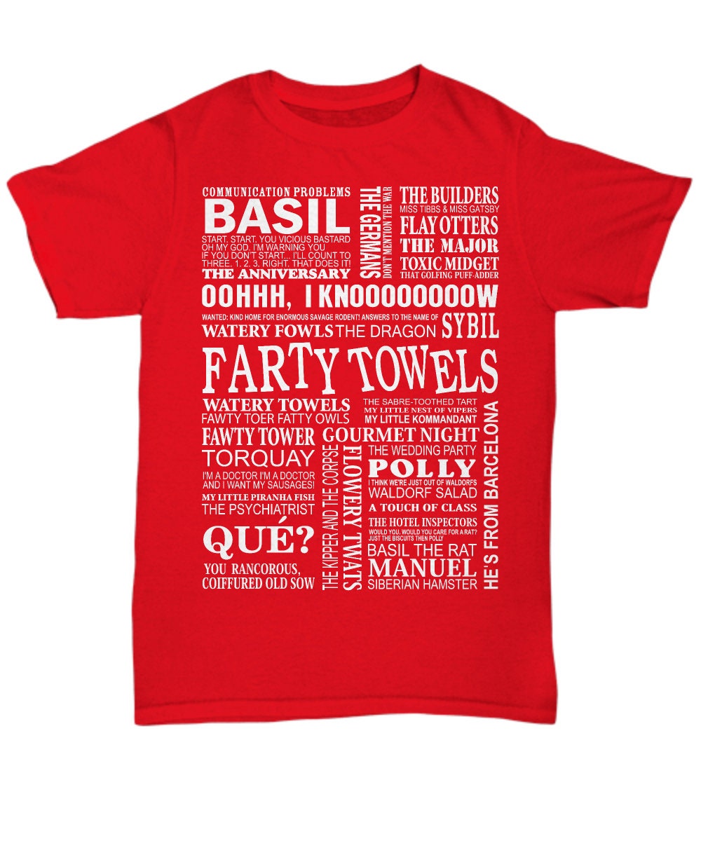 Basil Fawlty Quotes Shirt Quotes From Fawlty Towers Gift Etsy