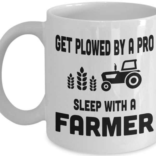 Conseguir arado por un sueño profesional con un agricultor, regalo de granjero, taza de agricultor, regalo para el agricultor, taza de la agricultura, la agricultura, la vida de la granja