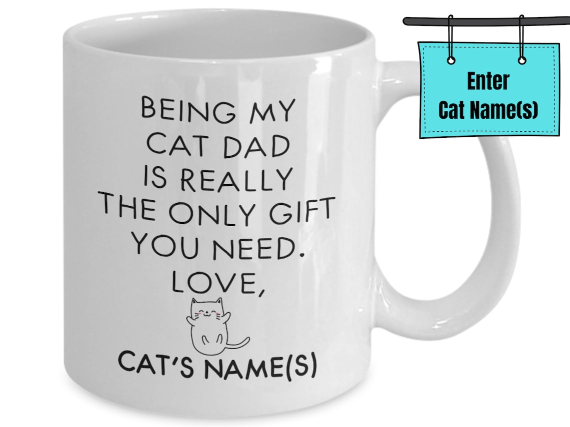 Personalized cat dad custom cat dad cat dad gift gift for Etsy