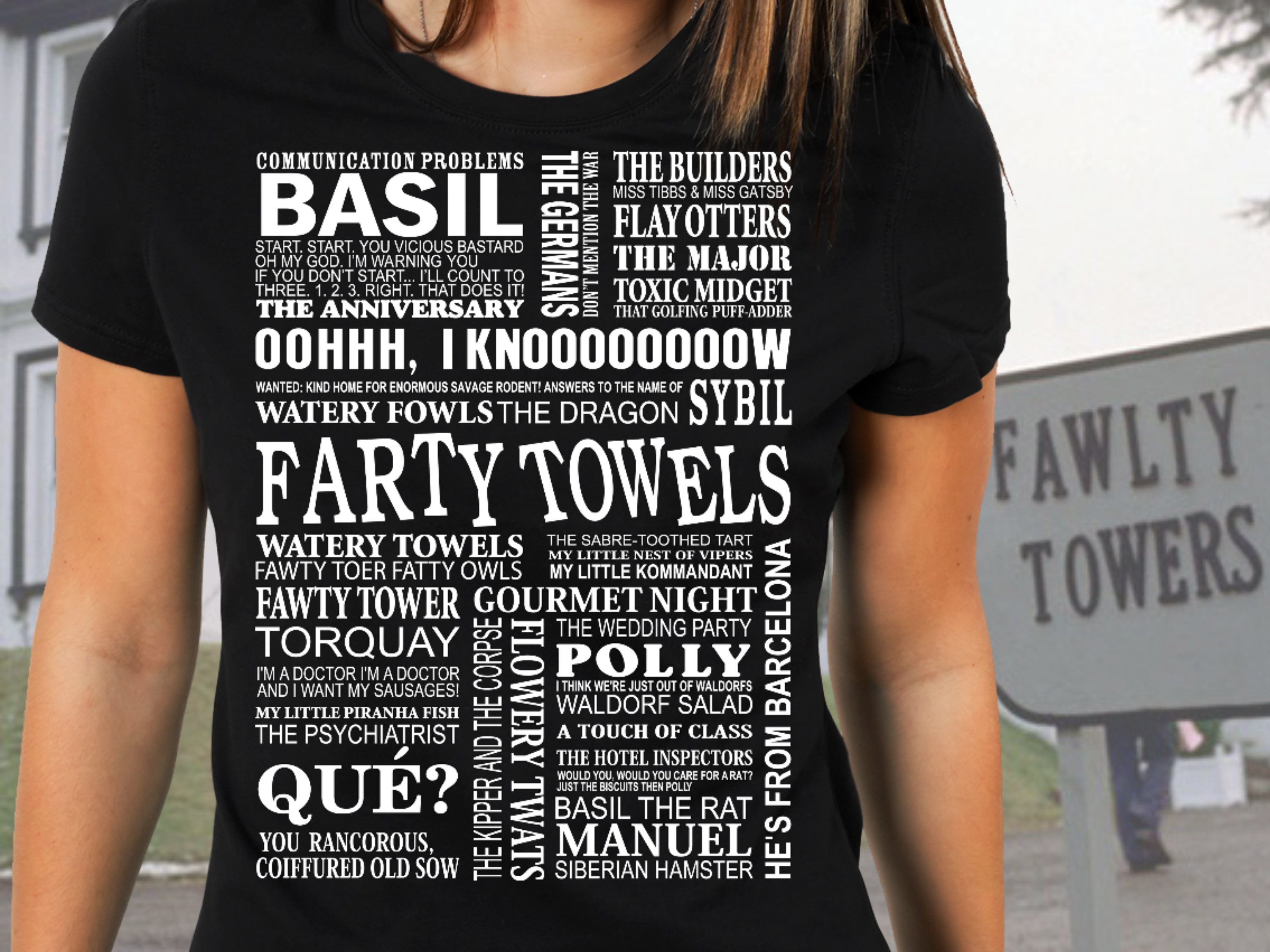 Basil Fawlty Quotes Shirt Quotes from Fawlty Towers gift Etsy