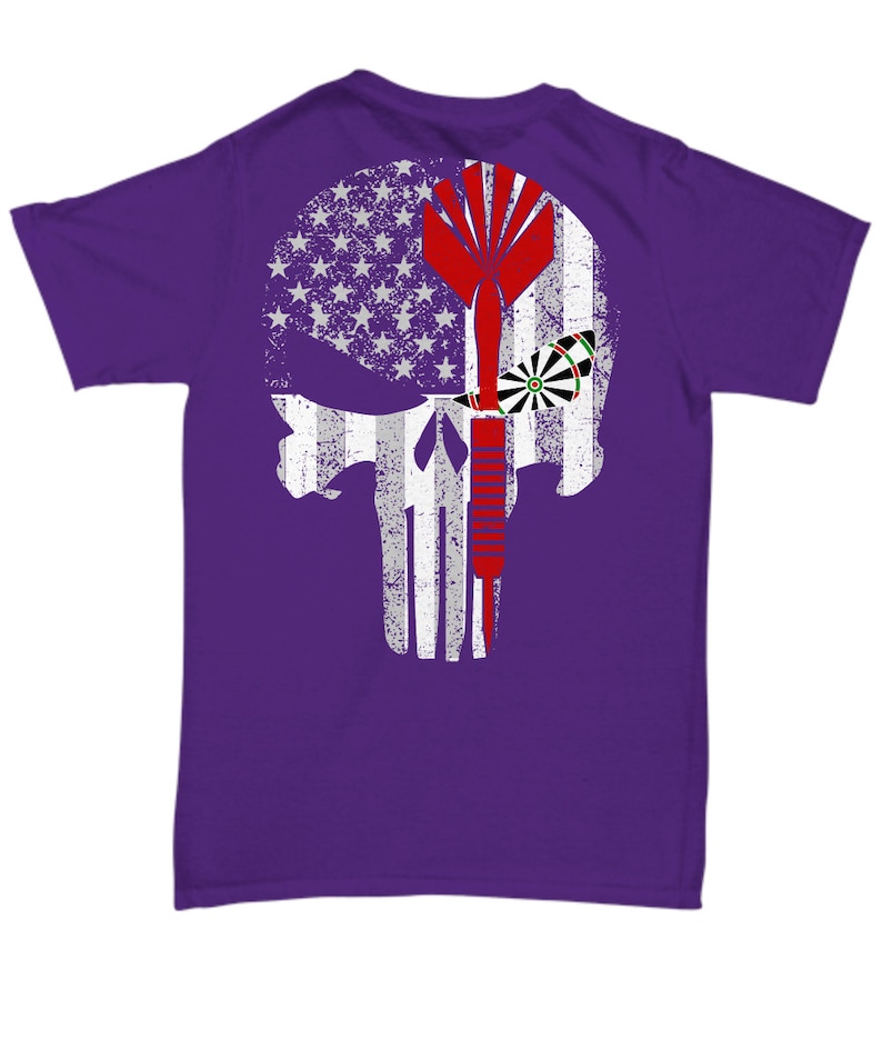 American Flag Red Dart Skull Darts Gift Darts Dart Shirt Etsy