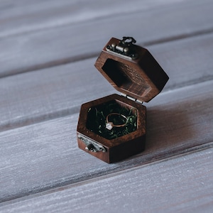 Proposal ring box, Ring box wedding, Engagement ring box  wood.