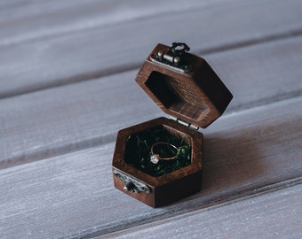 Proposal ring box, Ring box wedding, Engagement ring box  wood.