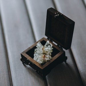 Ceremony ring box, Wedding ring box, Ring box wooden. image 2
