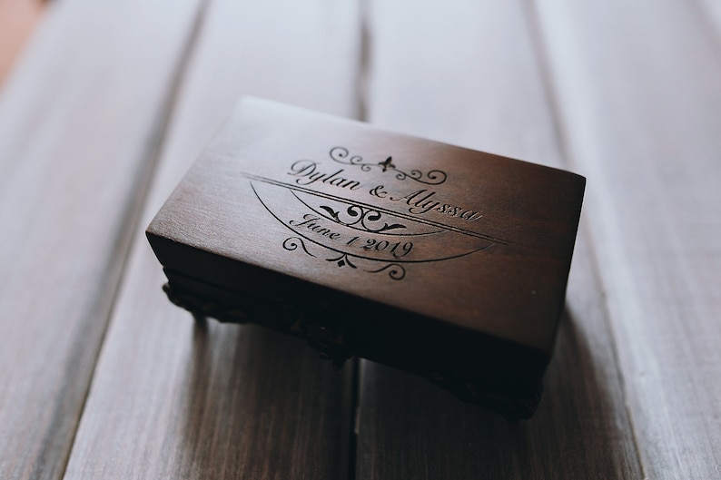 Unique handcrafted wedding ring holder