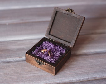 Engagement ring box Wedding ring box Engraved ring box Rustic ring box Custom ring box Ring box hochzeit Ceremony ring box Ringbox proposal