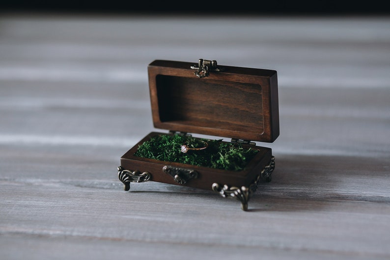 Wedding Ring Box Wood Ring Box Rustic Ring Box Custom Ring Etsy