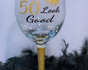 Personalised 50th Birthday Wine Glass Gift By AFewHomeTruths - View #5